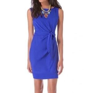 Diane Von Furstenberg Blue New Della Faux Wrap Style Mini Dress Womens Size 4